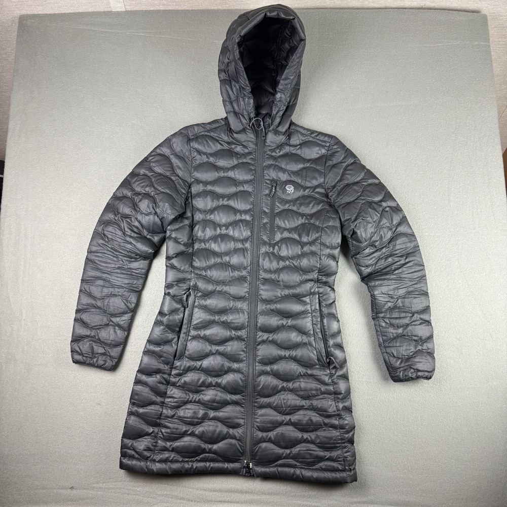 Mountain Hardware Nitrous‎ Hooded Goose Down Parka Womens XS Black Long Quilted